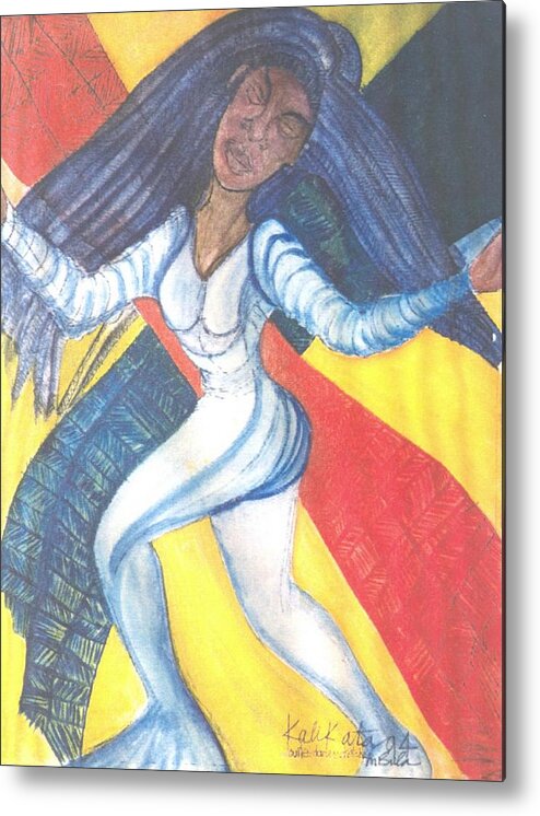  Metal Print featuring the painting Dancer #3 by Kalikata MBula