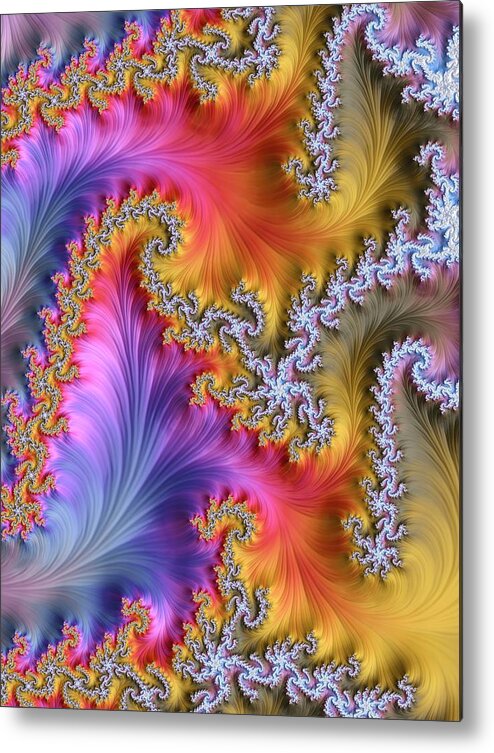 Artwork Metal Print featuring the photograph Julia Fractal #3 by Alfred Pasieka