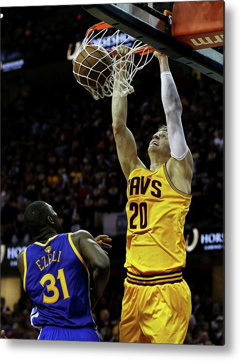Playoffs Metal Print featuring the photograph 2015 Nba Finals - Game Three #4 by Mike Ehrmann
