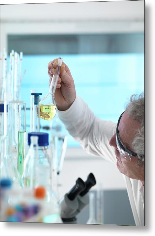 Apparatus Metal Print featuring the photograph Chemistry Research #5 by Tek Image