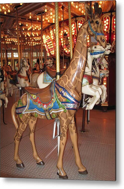 Carousel Metal Print featuring the photograph A Tall Ride by Barbara McDevitt