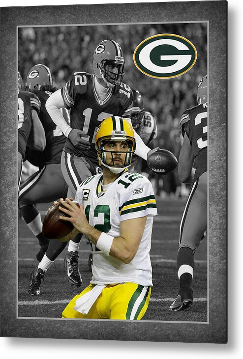 Aaron Rodgers Metal Print featuring the photograph Aaron Rodgers Packers by Joe Hamilton
