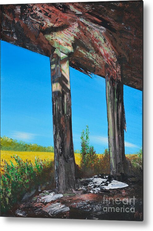 Abandoned Metal Print featuring the painting Abandoned by Alys Caviness-Gober
