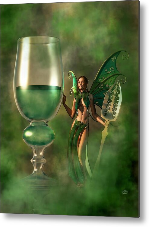 Absinthe Metal Print featuring the digital art Absinthe by Daniel Eskridge