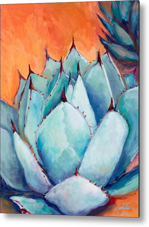 Plant Metal Print featuring the painting Agave 1 by Athena Mantle