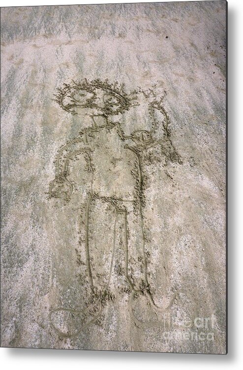Alien Metal Print featuring the photograph Alien on the Beach by Cristina Stefan