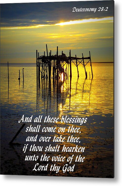 Scripture Print Metal Print featuring the photograph All These Blessings by Sheri McLeroy