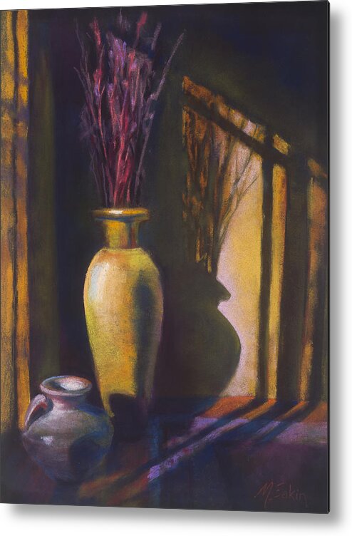 Interior Still Life Metal Print featuring the painting Amber Afternoon by Marjie Eakin-Petty