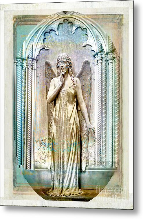 Angel Metal Print featuring the digital art Angel of Silence.Genoa by Jennie Breeze