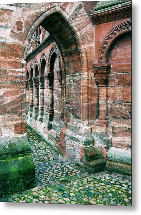 St. Martin's Church Metal Print featuring the digital art Arches and Cobblestone by Maria Huntley