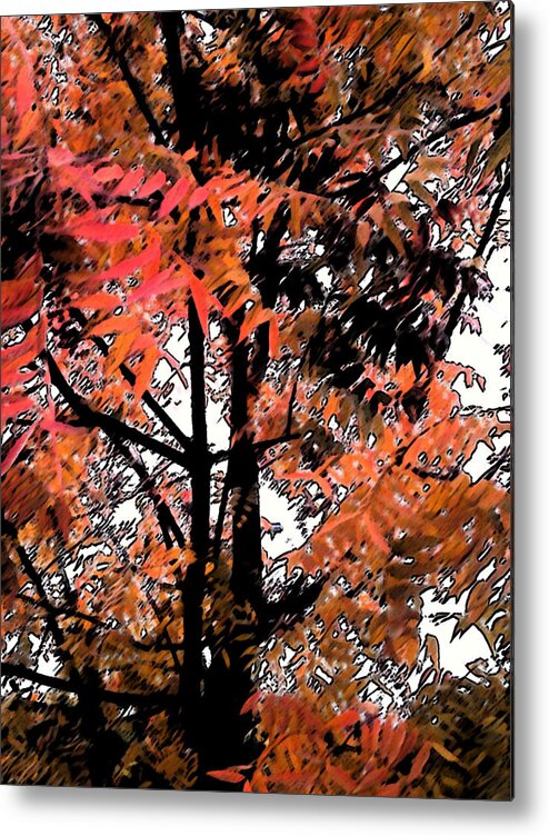 Tree Metal Print featuring the digital art Autumn Tree 2 by Eric Forster