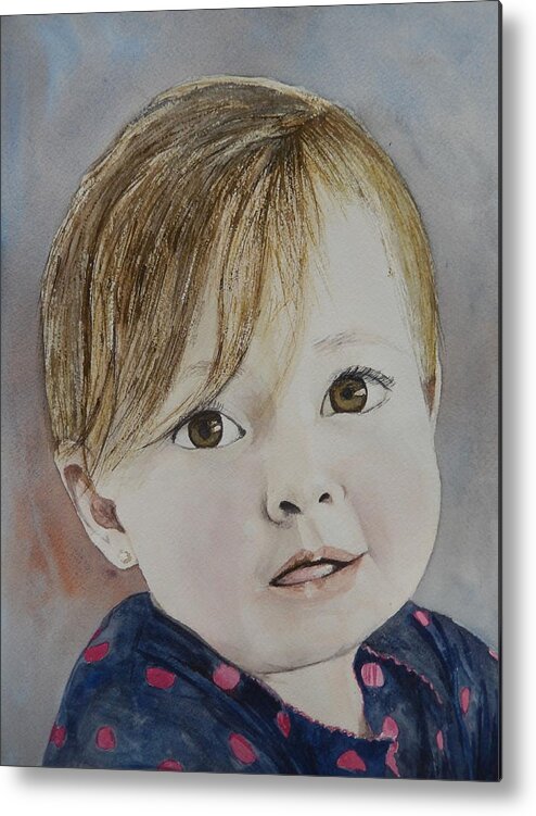 Baby Metal Print featuring the painting Baby A by Betty-Anne McDonald
