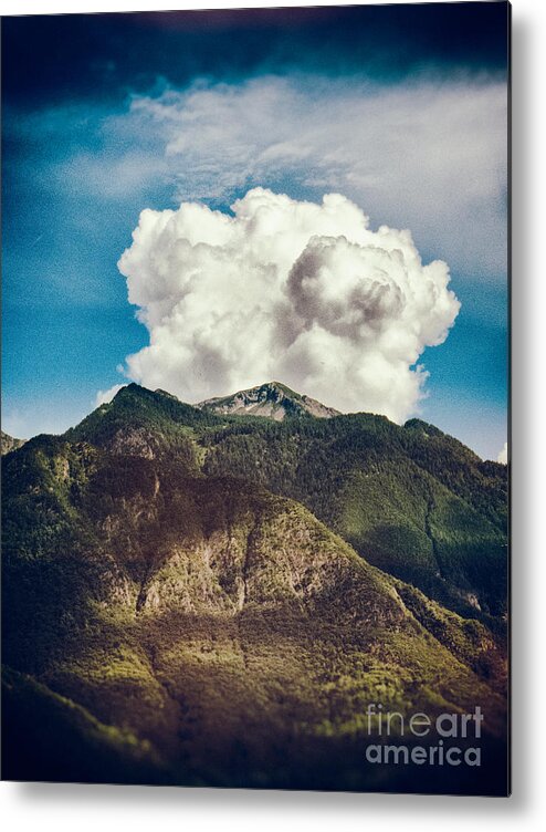 Alps Metal Print featuring the photograph Big clouds over the Alps by Silvia Ganora