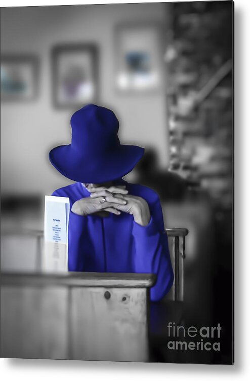 Royal Blue Metal Print featuring the photograph Blue Lady by Brenda Giasson
