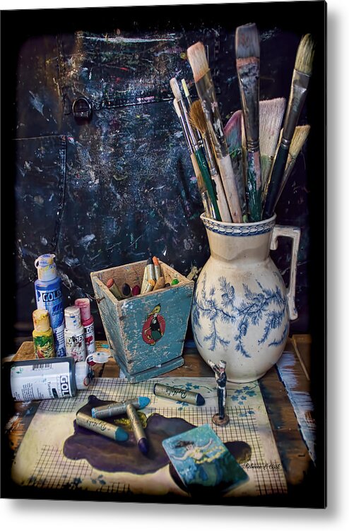 Blue Still Life Metal Print featuring the photograph Blue Still Life by Bellesouth Studio