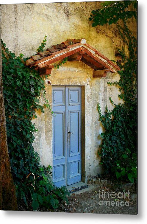 Blue Metal Print featuring the photograph Boboli Blue Door by Valerie Reeves