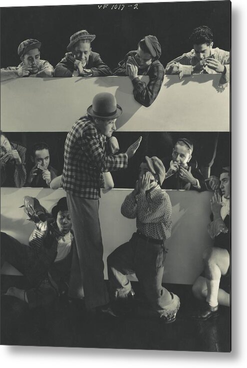 Entertainment Metal Print featuring the photograph Borrah Minevitch Directing His Musical Group by Edward Steichen