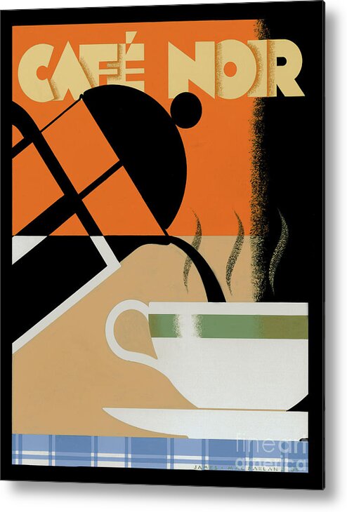 Brian James Metal Print featuring the photograph Cafe noir by MGL Meiklejohn Graphics Licensing
