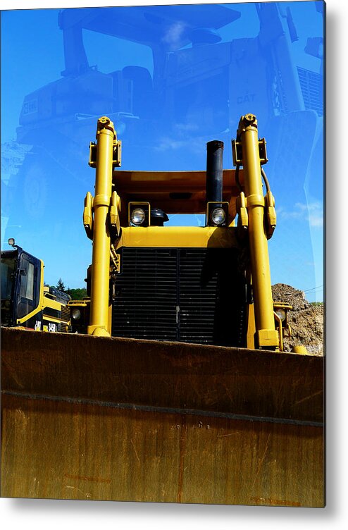 Cat Metal Print featuring the photograph Cat Dreams or Bull Dozer by Richard Reeve