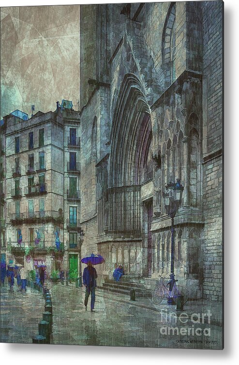 Monument Metal Print featuring the digital art Cathedral Of The Sea by Pedro L Gili