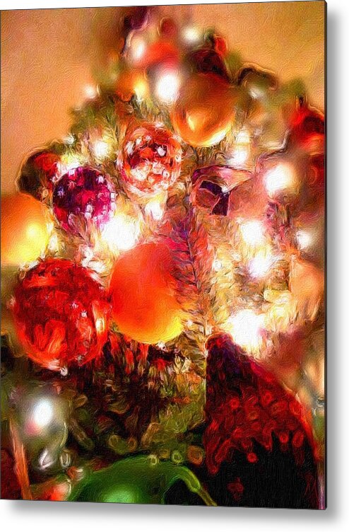 Christmas Metal Print featuring the digital art Christmas Abstract by Matthew Lindley