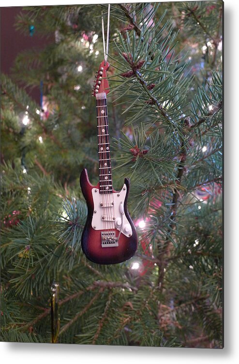 Richard Reeve Metal Print featuring the photograph Christmas Stratocaster by Richard Reeve