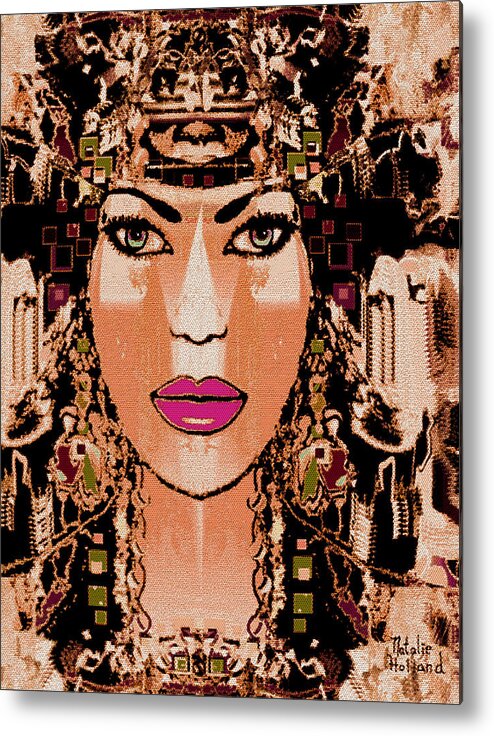 Cleopatra Metal Print featuring the mixed media Cleopatra by Natalie Holland
