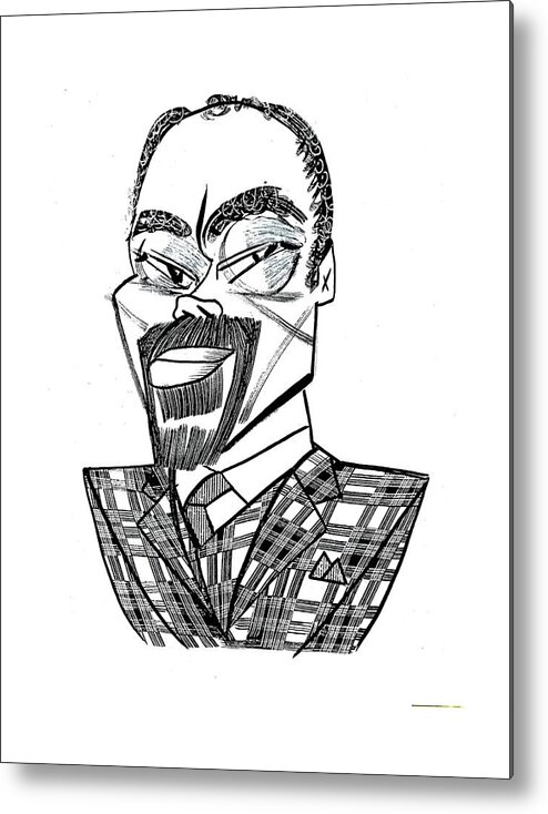 Clyde Walt Frazier Metal Print featuring the drawing Clyde Walt Frazier by Tom Bachtell