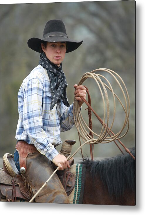 Hats Metal Print featuring the photograph Cowboy Signature 13 by Diane Bohna
