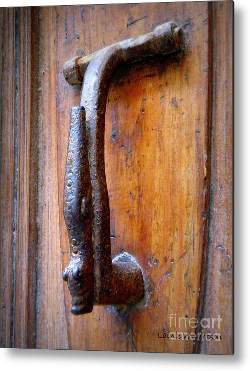 Doors And Windows Metal Print featuring the photograph Crocodile Knock by Lainie Wrightson