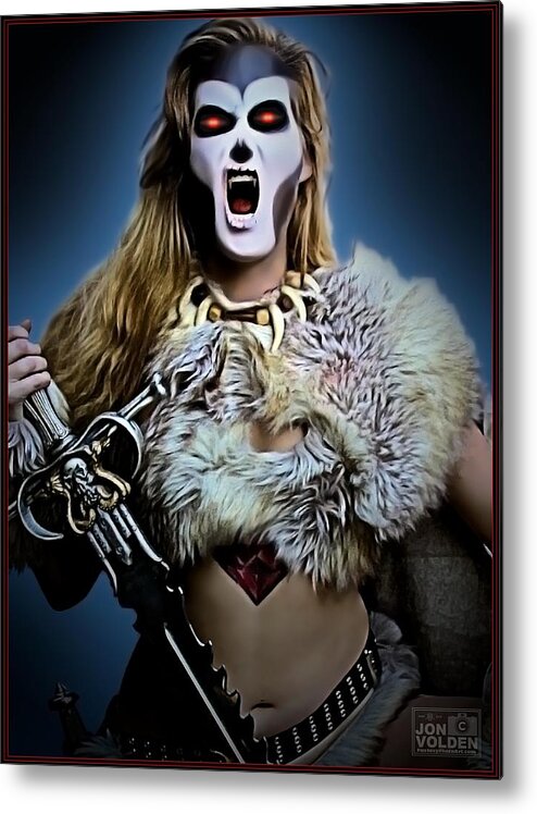 Sexy Metal Print featuring the painting Death Knight by Jon Volden