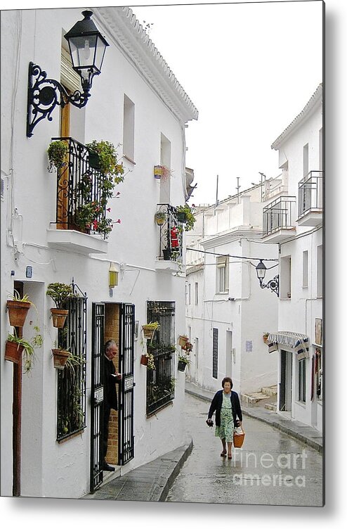 Spain Pueblos Blancos Andalusia Metal Print featuring the photograph Dinner Delivery by Suzanne Oesterling