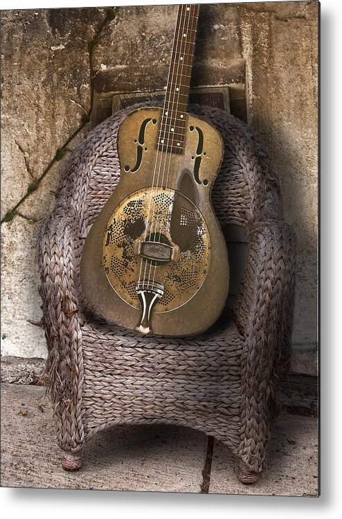 Dobro Guitar Metal Print featuring the photograph Dobro Guitar by Larry Butterworth