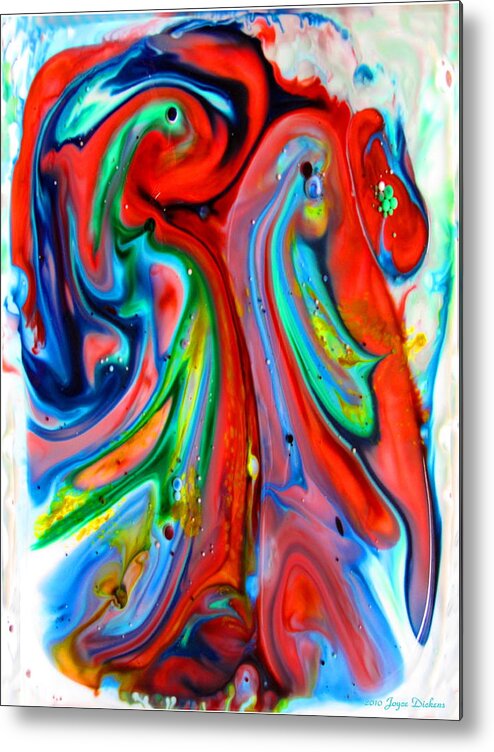 Liquid Metal Print featuring the painting Dont Worry Be Happy by Joyce Dickens