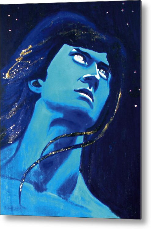 Acrylic Painting Metal Print featuring the painting Dream Lover by Linda N La Rose