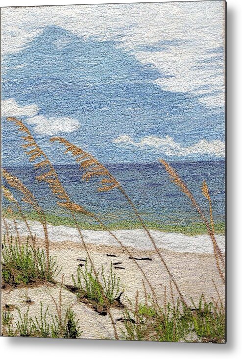Fiber Metal Print featuring the mixed media Dune by Jenny Williams