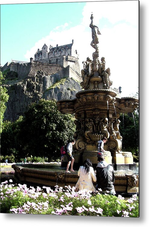  Metal Print featuring the photograph Edinburgh Castle by John Bradburn