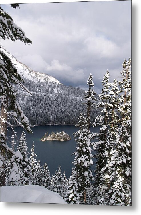 Emerald Bay Metal Print featuring the photograph Emerald Bay in Winter by Egon Klementi