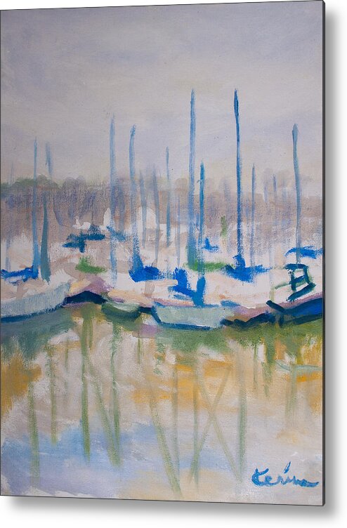 Marina Metal Print featuring the painting Emeryville Marina No. 2 by Kerima Swain