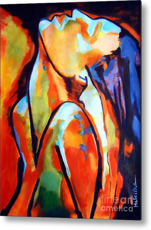 Nude Figures Metal Print featuring the painting Epiphany by Helena Wierzbicki