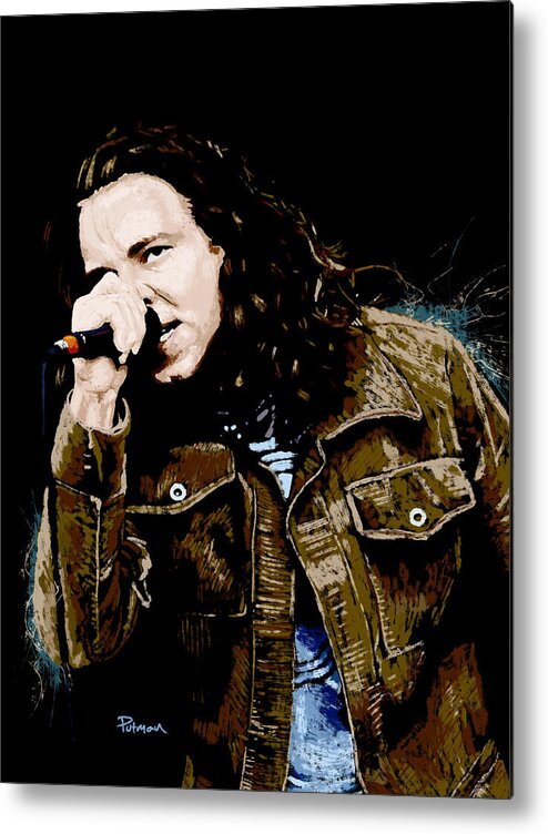 Pearl Jam Metal Print featuring the digital art Even Flow by Kevin Putman