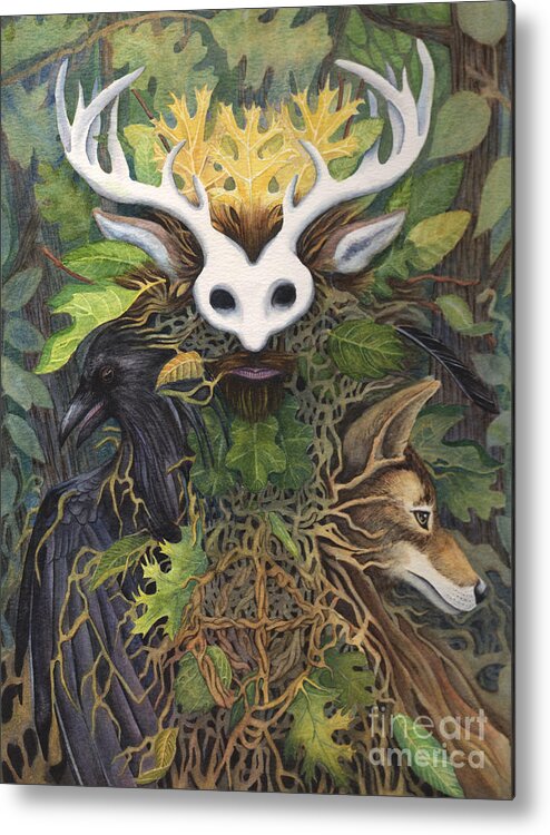 Nature Metal Print featuring the painting Faerie King by Antony Galbraith