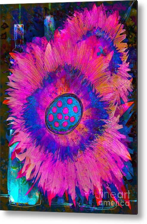 Floral Metal Print featuring the digital art Fantasia by Mary Eichert
