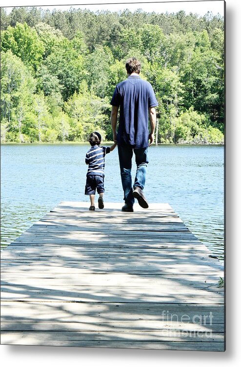 Father Metal Print featuring the photograph Father and Son by Andrea Anderegg