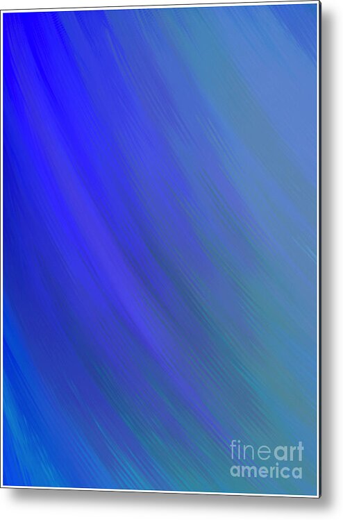 Fifty Shades Metal Print featuring the painting Fifty Shades of Blue by Barefoot Bodeez Art