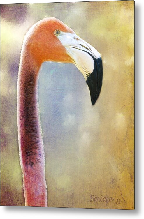Flamingo Metal Print featuring the photograph Flamingo by Barbara Orenya