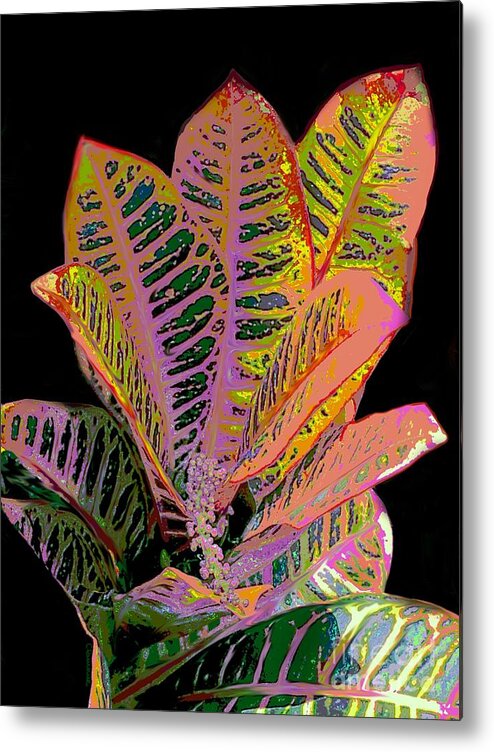 Abstract Metal Print featuring the digital art Foliage by Christine Fournier