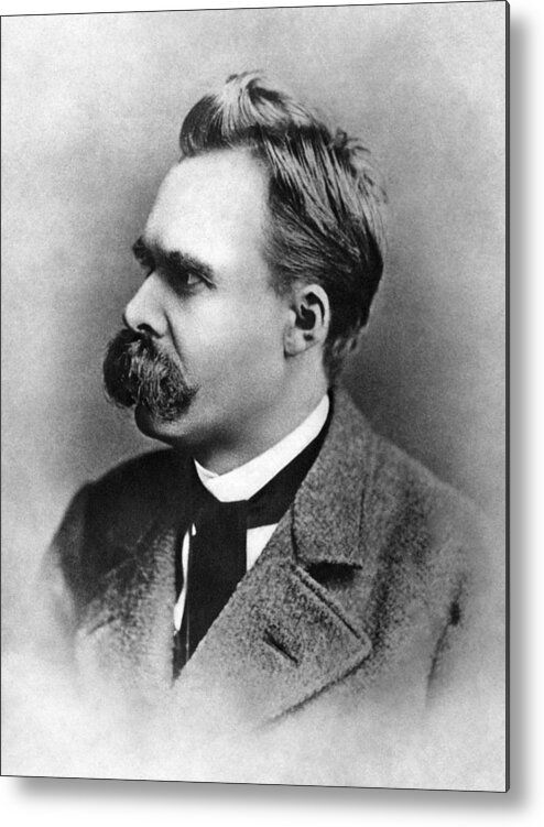 1880 Metal Print featuring the photograph Friedrich Nietzsche (1844-1900) by Granger