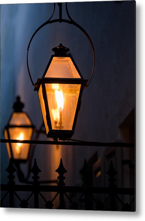 Gas Metal Print featuring the photograph Gas Lights by David Kay