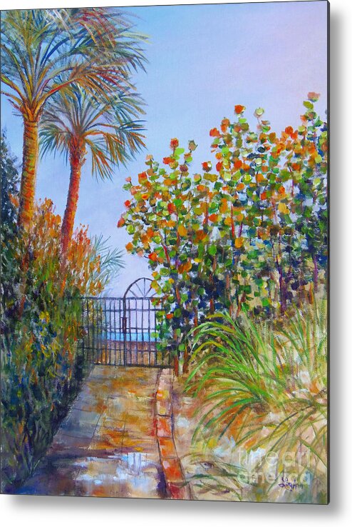  Crescent Beach Metal Print featuring the painting Gateway to Paradise by Lou Ann Bagnall